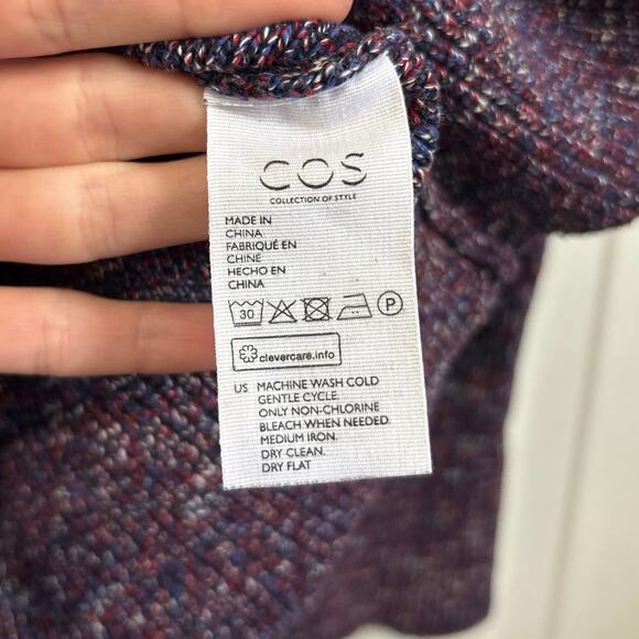 Cos 100% Cotton Colorful Spacedye Sweater Small - Picture 6 of 7